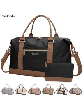 Travel Duffel Bag Weekender Overnight Hospital Bag Water Resistant Polyester
